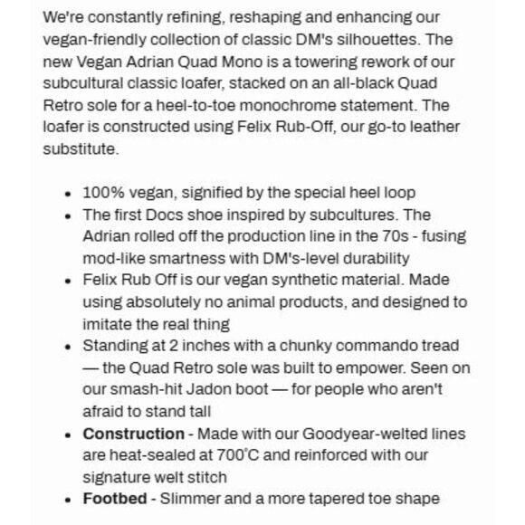 Dr. Martens Vegan Adrian Quad Mono Black Felix Platform Tassel Loafers UK 6 NIB - Picture 13 of 13